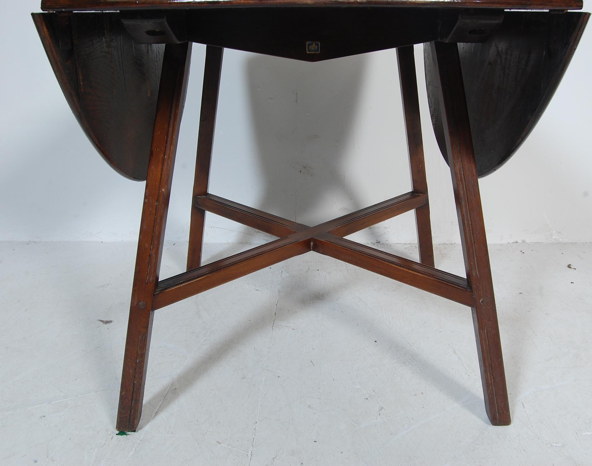 ERCOL - DROP LEAF DINING TABLE WITH FIVE WHEELBACK - Image 3 of 8