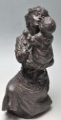 20TH CENTURY ANTIQUE STYLE BRONZED RESIN FIGURE OF