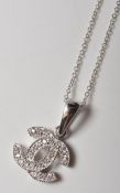 .925 STERLING SILVER CHANEL STYLE NECKLACE