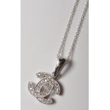 .925 STERLING SILVER CHANEL STYLE NECKLACE