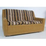 RETRO VINTAGE 1970S SOFA BED IN PERIOD FABRIC