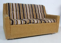 RETRO VINTAGE 1970S SOFA BED IN PERIOD FABRIC