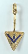 VICTORIAN 18CT GOLD MASONIC TROWEL CHARM