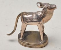 ANTIQUE INDIAN HISTORY INTEREST PRISONER MADE COW