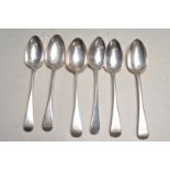 SIX 19TH CENTURY ANTIQUE SILVER BASTING SPOONS