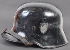 ORIGINAL WWII SECOND WORLD WAR GERMAN DOUBLE-DECAL STAHLHELM