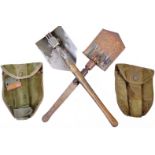 WWII SECOND WORLD WAR US ARMY ENTRENCHING TOOLS / SHOVELS