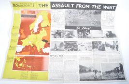 WWII SECOND WORLD WAR D-DAY RELATED ARMY BUREAU MAP