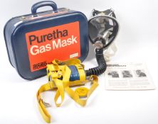 POST WWII BRITISH SIEBE GORMAN ' PURETHA ' GAS MASK / RESPIRATOR