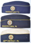 COLLECTION OF X3 US ARMY VETERANS AMERICAN LEGION CAPS