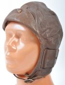 ORIGINAL WWII ERA AVIATION PILOT LEATHER FLYING HELMET