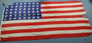 WWII SECOND WORLD WAR US ARMY FLAG - BELIEVED FROM LANDING CRAFT