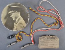 WWII SECOND WORLD WAR ARP WHISTLES & ACCESSORIES IN TIN