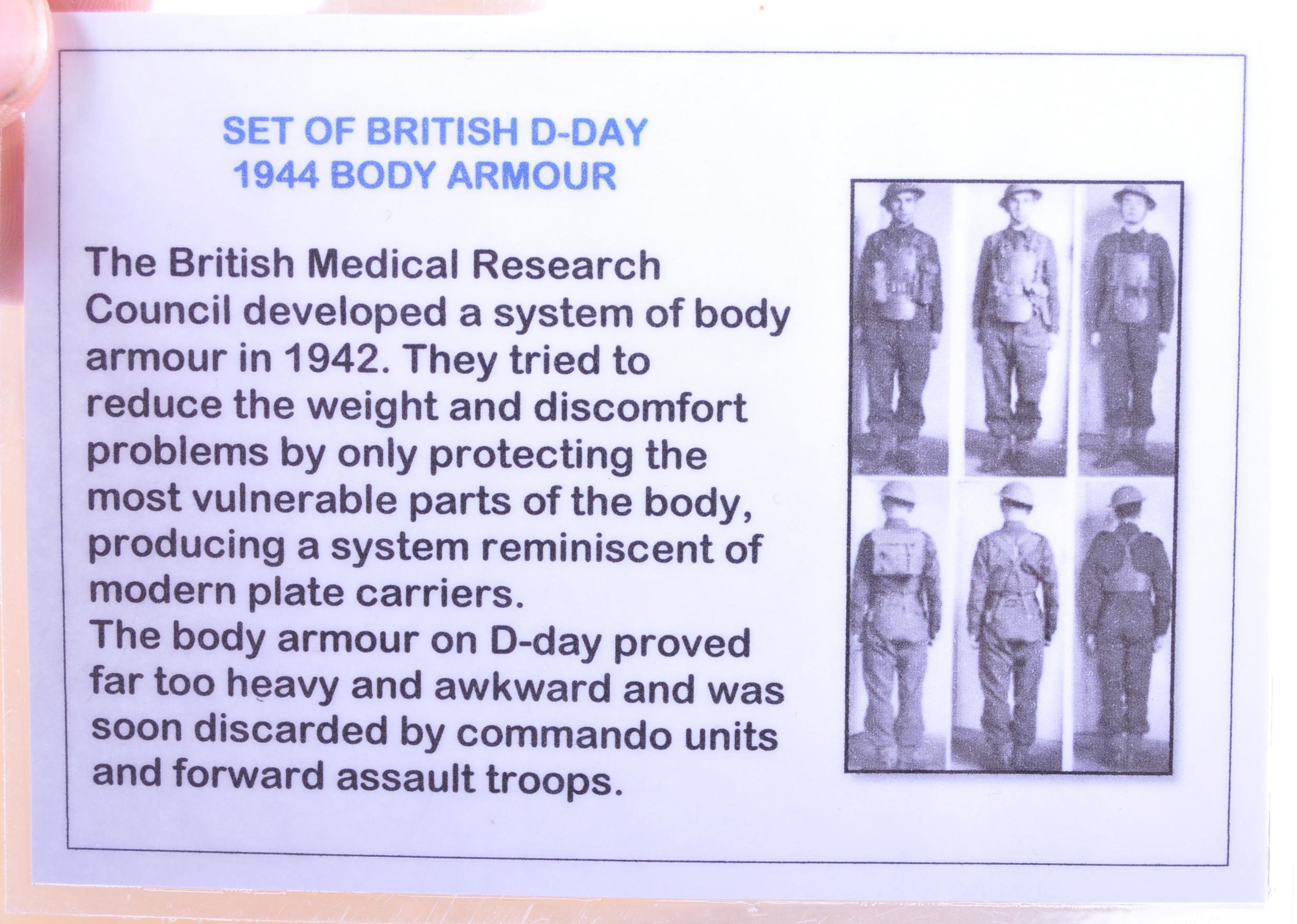 WWII SECOND WORLD WAR INTEREST D-DAY BRITISH BODY ARMOUR SET - Image 5 of 5