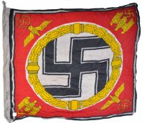 WWII SECOND WORLD WAR FUHRER STANDARD LINEN FLAG