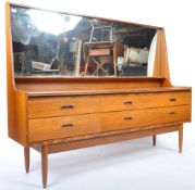 UNUSUAL RETRO TEAK WOOD MIRROR BACK SIDEBOARD