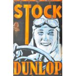 STOCK DUNLOP TYRES - IMPRESSION OF AN ENAMEL SIGN