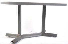 CONTEMPORARY INDUSTRIAL METAL FRAMED DINING TABLE