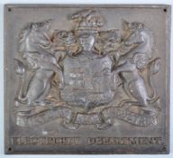 BRISTOL ELECTRICITY DEPARTMENT CAST IRON SIGN / PLAQUE