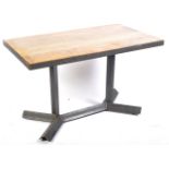 CONTEMPORARY INDUSTRIAL METAL FRAMED DINING TABLE