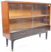 RETRO VINTAGE LIBRENZA STYLE TEAK WOOD DISPLAY CABINET