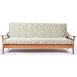 VINTAGE 20TH CENTURY METAMORPHIC TEAK DAYBED SOFA SETTEE