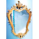 ANTIQUE STYLE ROCOCO INFLUENCE WALL MIRROR