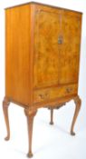 20TH CENTURY QUEEN ANNE REVIVAL WALNUT COCKTAIL CABINET