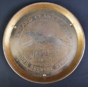 JAGUAR ALES - ORIGINAL BRASS PUBLIC HOUSE TRAY FOR JAGUAR ALES