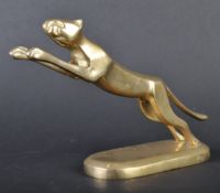 CAR BONNET MASCOT - HIMARK MADE BRASS JAGUAR TYPE LEAPER