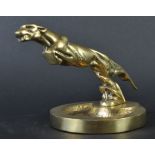 JAGUAR - 20TH CENTURY VINTAGE BRASS ASHTRAY WITH MASCOT