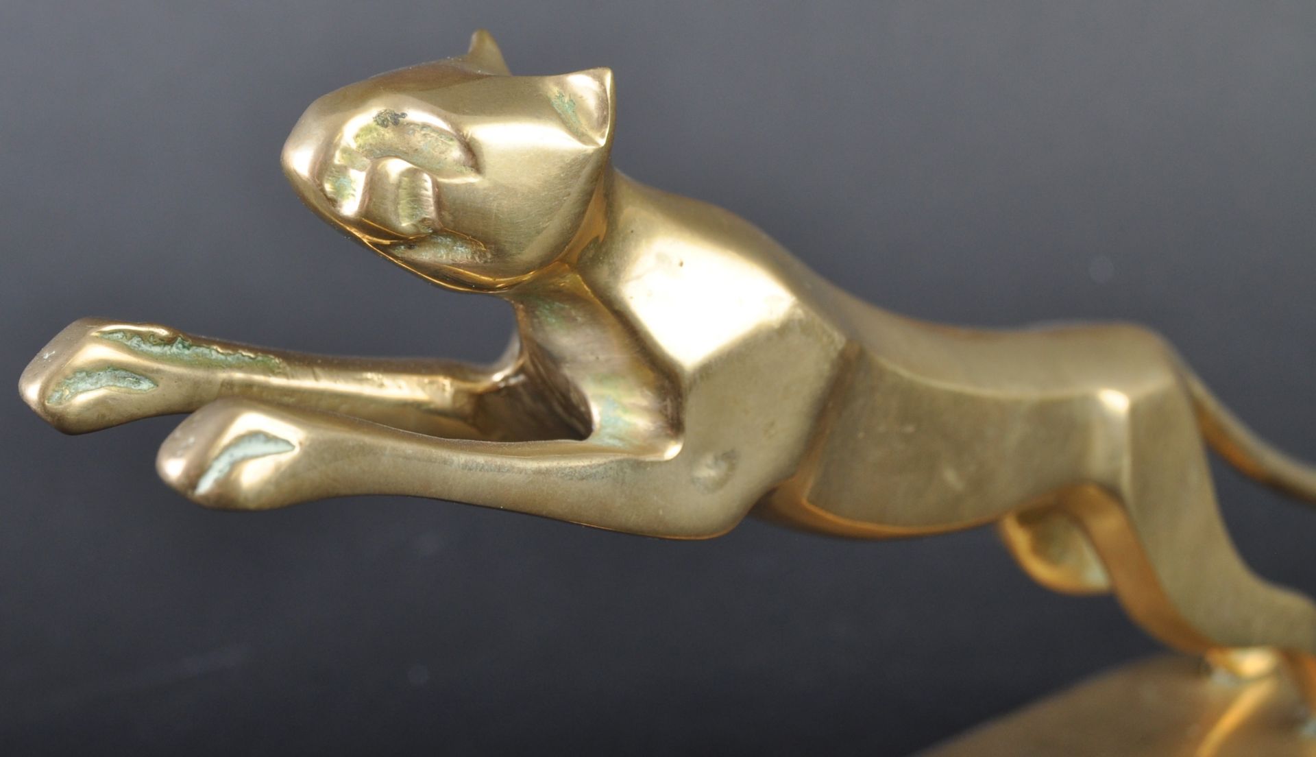 CAR BONNET MASCOT - HIMARK MADE BRASS JAGUAR TYPE LEAPER - Image 4 of 5