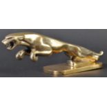 JAGUAR MASCOT - ORNAMENTAL TYPE 2 LEAPER ON BRASS BASE