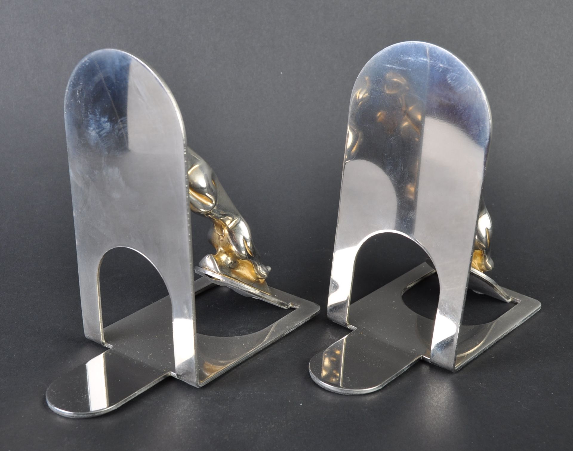 JAGUAR - PAIR OF ORIGINAL STAINLESS STEEL BOOKENDS - Image 4 of 5