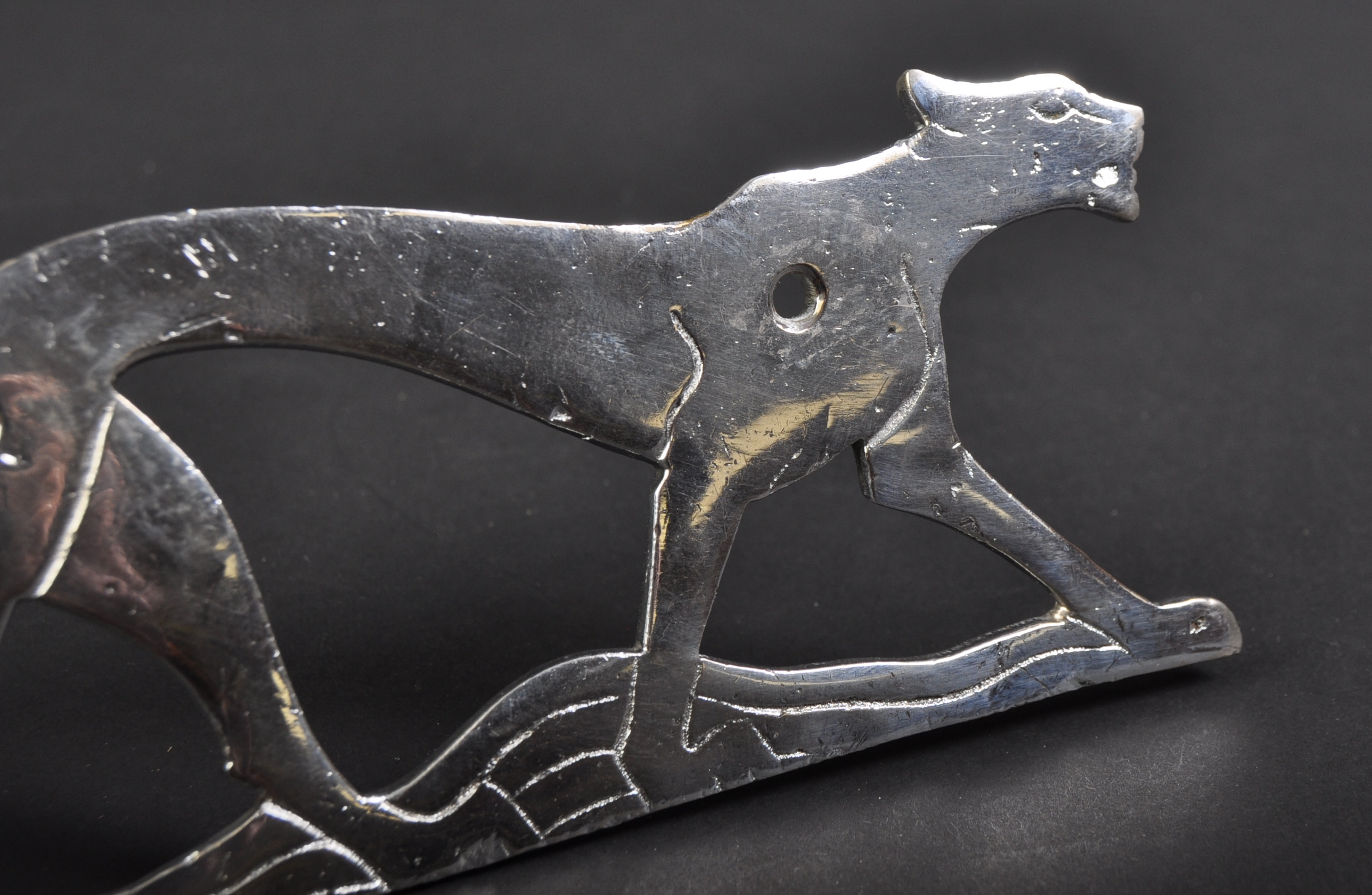 JAGUAR - UNUSUAL CHROME WALL PLAQUE OF A JAGUAR CAT - Image 3 of 4