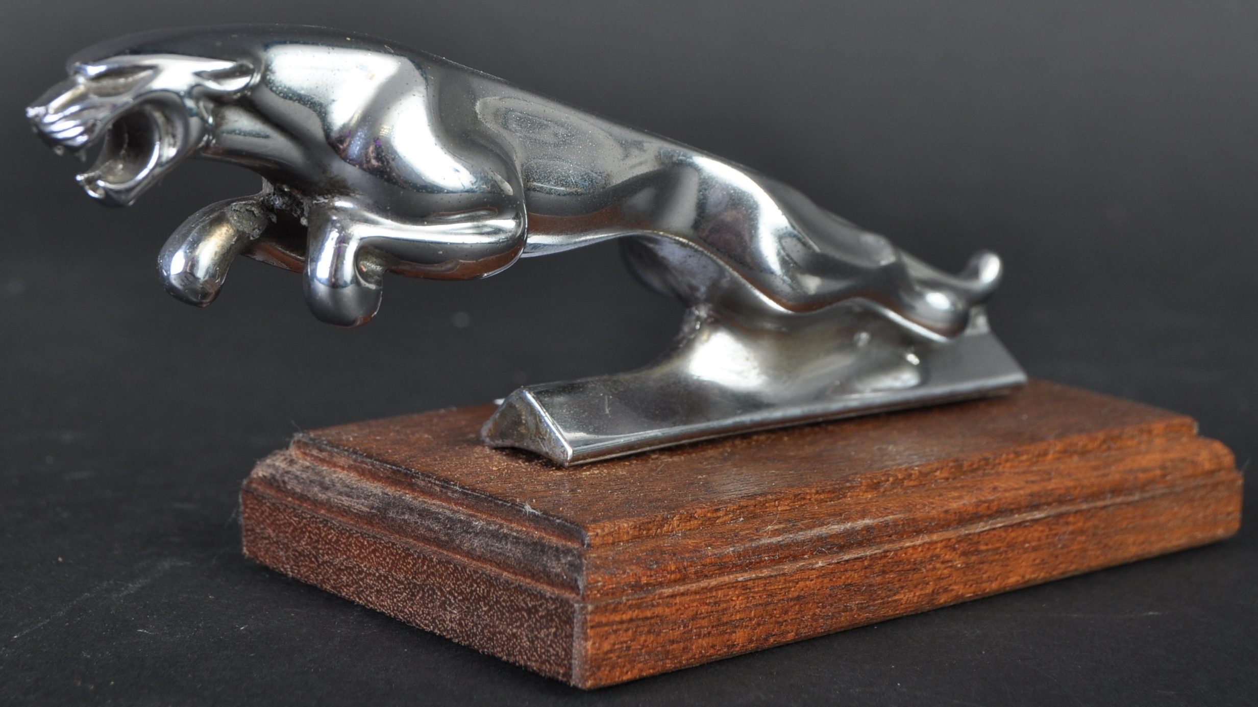 JAGUAR CHROME LEAPER CAR MASCOT - TYPE 3