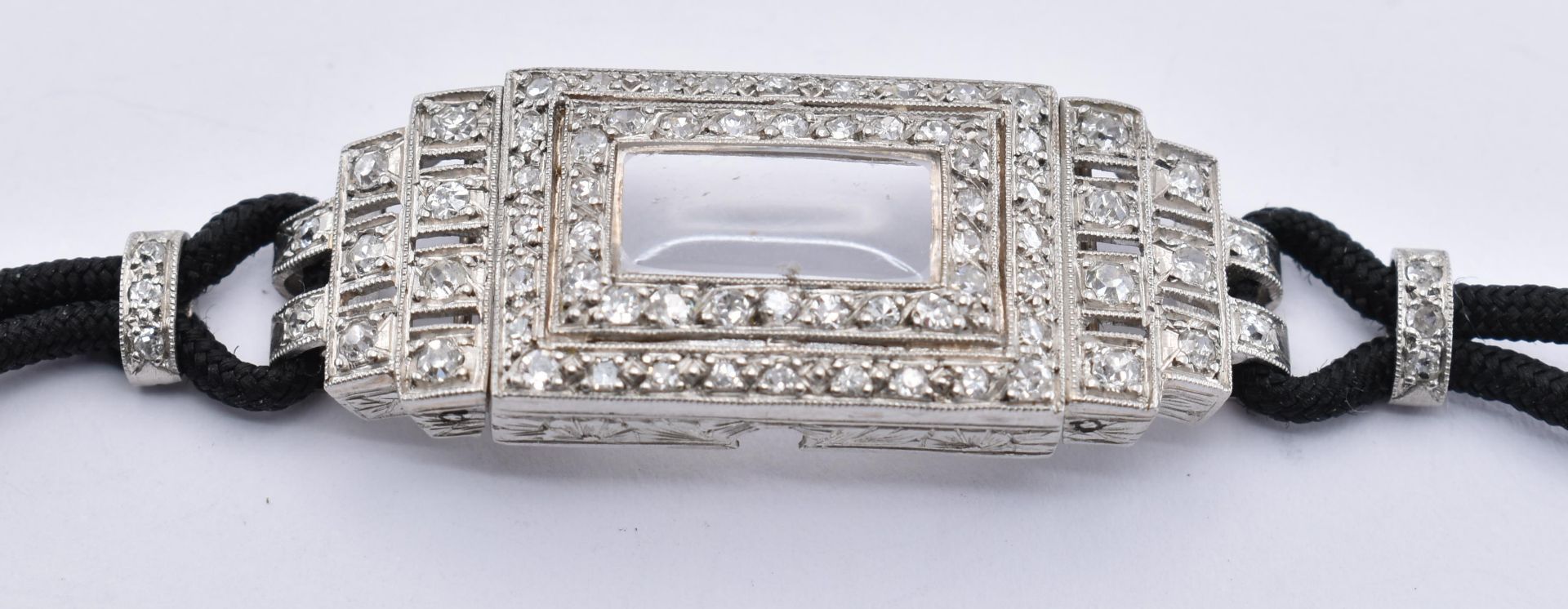 ART DECO PLATINUM AND DIAMOND COCKTAIL WATCH - Image 2 of 6