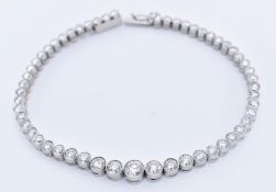 PLATINUM & DIAMOND TENNIS BRACELET