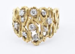 MANNER OF ALAN MARTIN GARD - 18CT GOLD DIAMOND RING