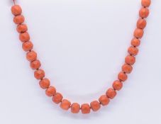 ANTIQUE GOLD AND CORAL NECKLACE CHAIN