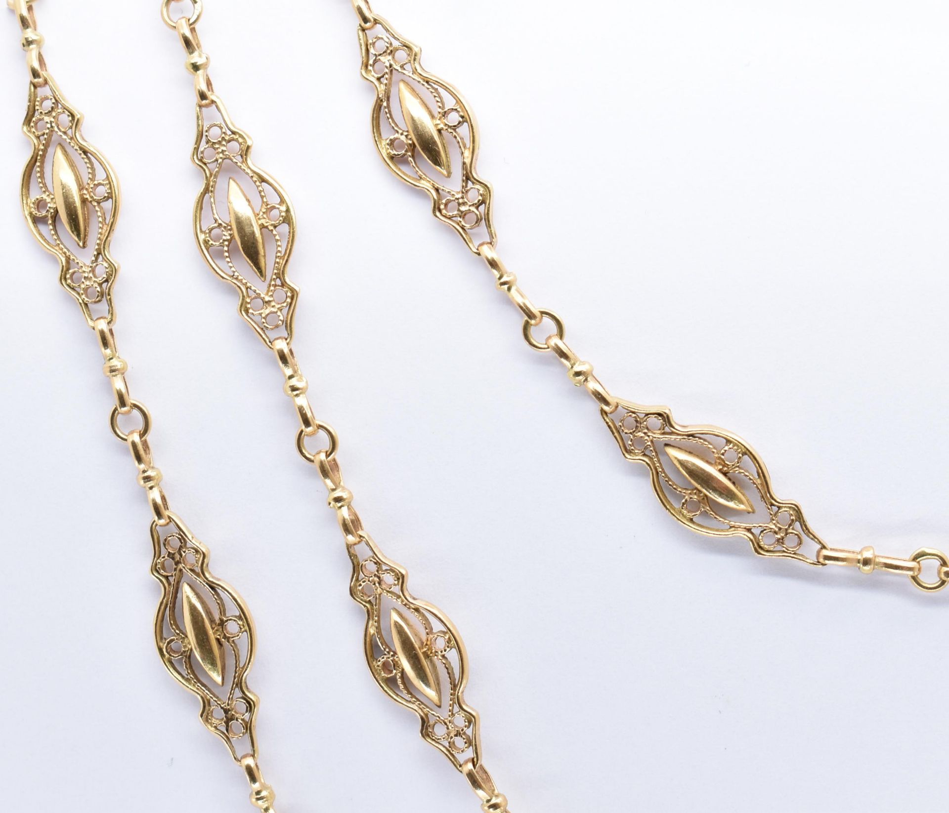 FRENCH 18CT GOLD LONG GUARD CHAIN NECKLACE - Image 3 of 4
