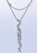 FRENCH 18CT GOLD AND DIAMOND PENDANT & NECKLACE