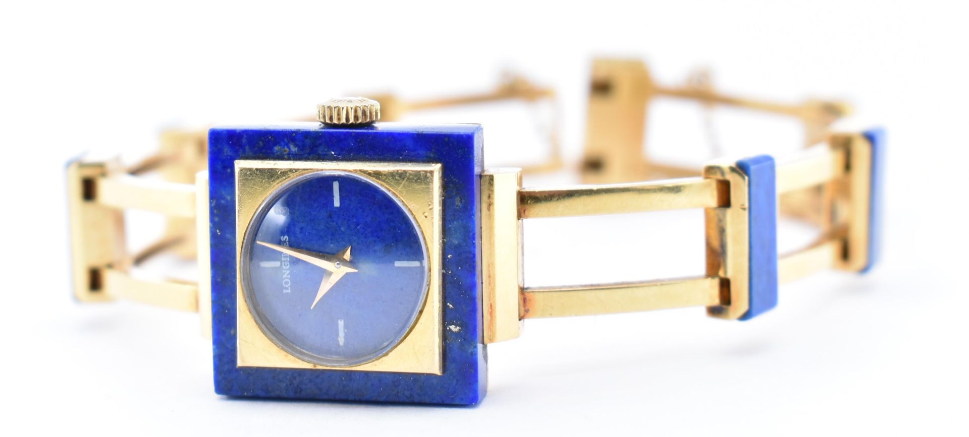 LONGINES 18CT GOLD & LAPIS LAZULI DRESS WATCH - Image 5 of 5