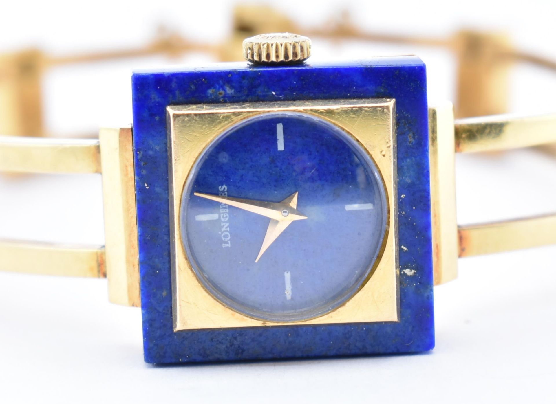 LONGINES 18CT GOLD & LAPIS LAZULI DRESS WATCH - Image 2 of 5