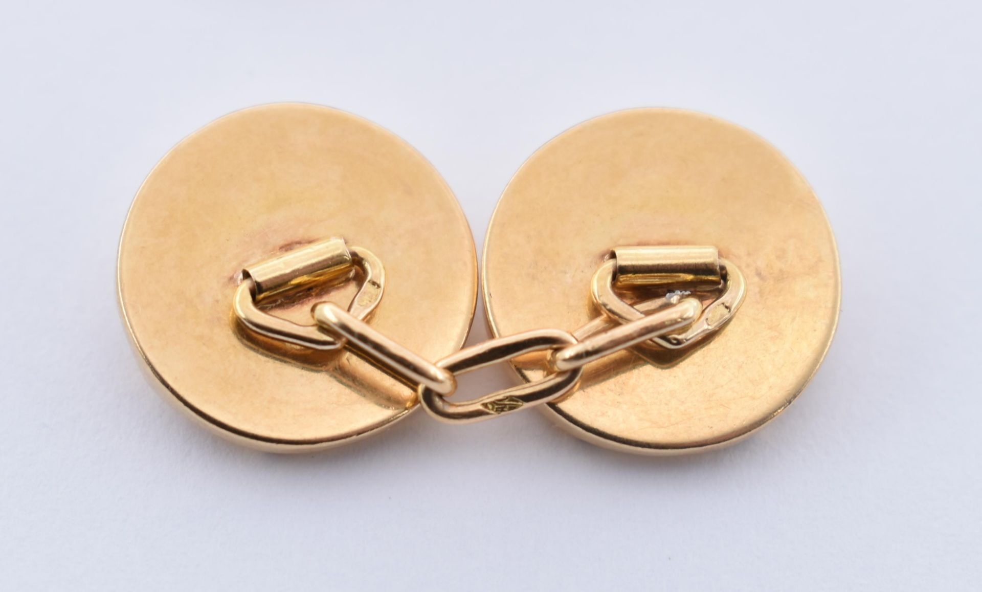 18CT GOLD FRENCH ART DECO CUFFLINKS - Image 5 of 6