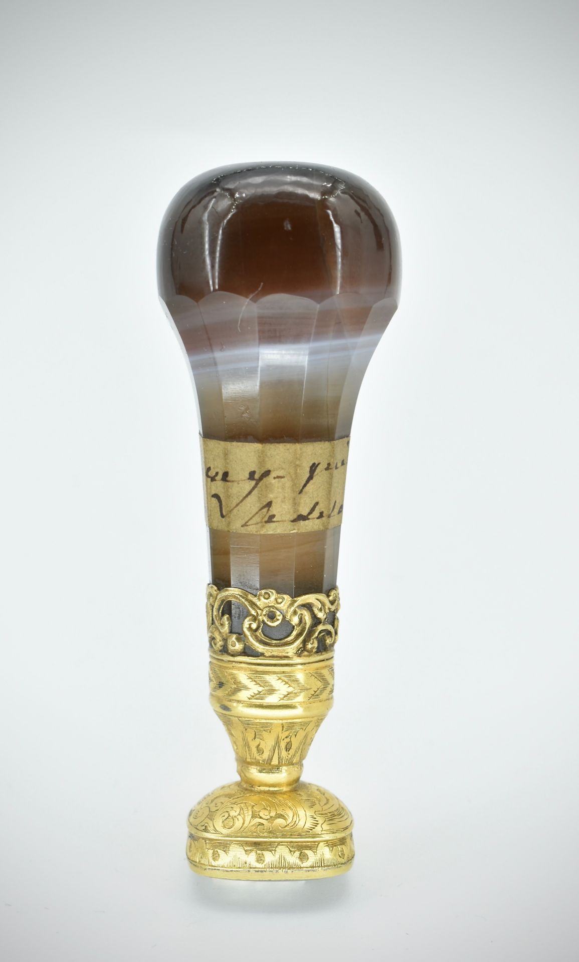 19TH CENTURY VICTORIAN GOLD AND NANDED AGATE SEAL - Image 2 of 5