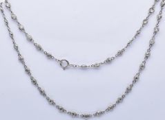 A PLATINUM AND DIAMOND NECKLACE CHAIN
