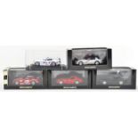 COLLECTION OF X5 MINICHAMPS DIECAST MODEL CARS