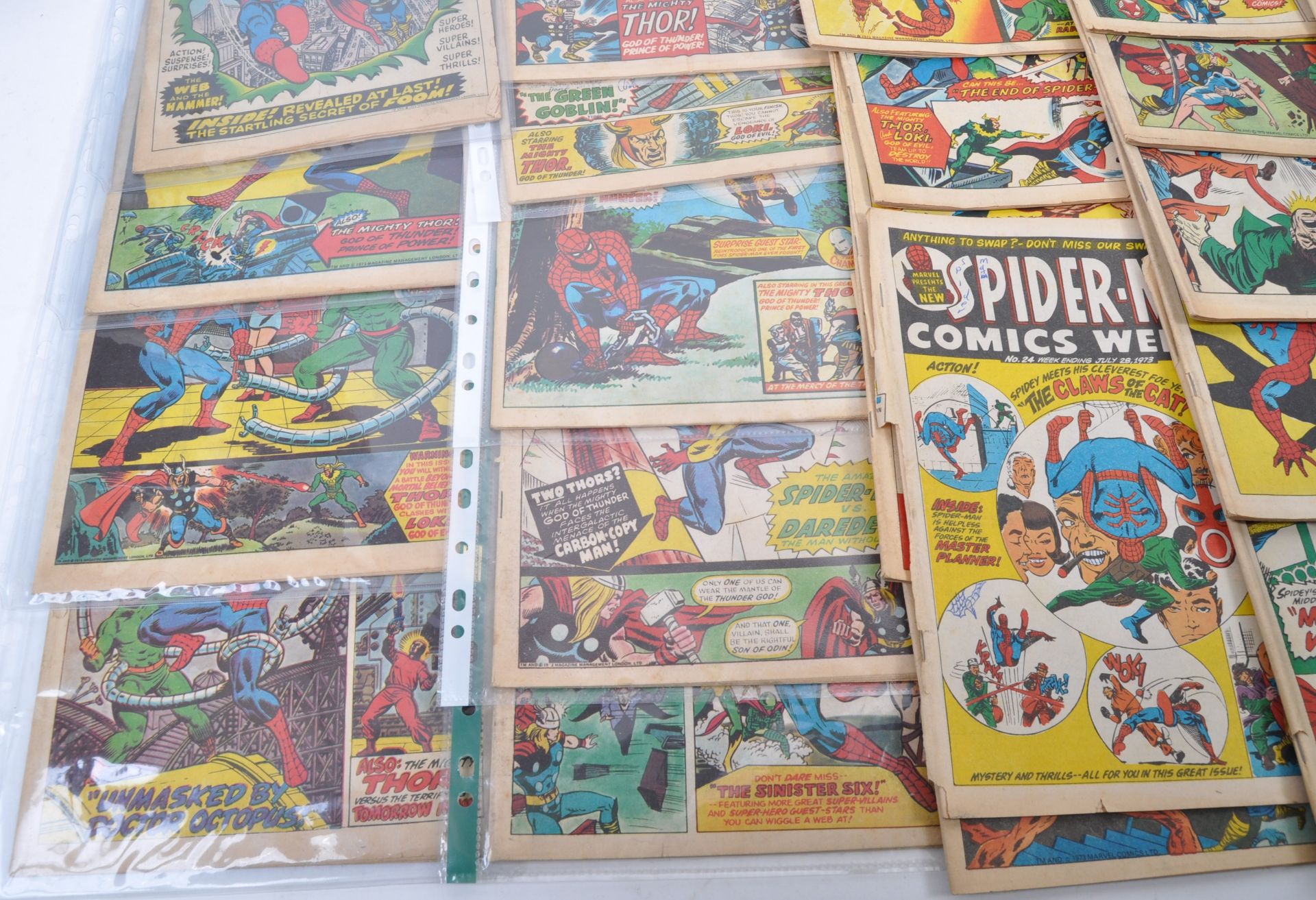 VINTAGE COMIC BOOKS - NEAR COMPLETE RUN OF SPIDER-MAN COMICS WEEKLY - Image 6 of 10