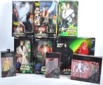 COLLECTION OF X9 ASSORTED STAR WARS BOXED ACTION FIGURES